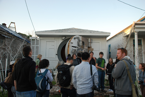 Mel Chin's "Safe House" in the St. Roch neighbourhood.